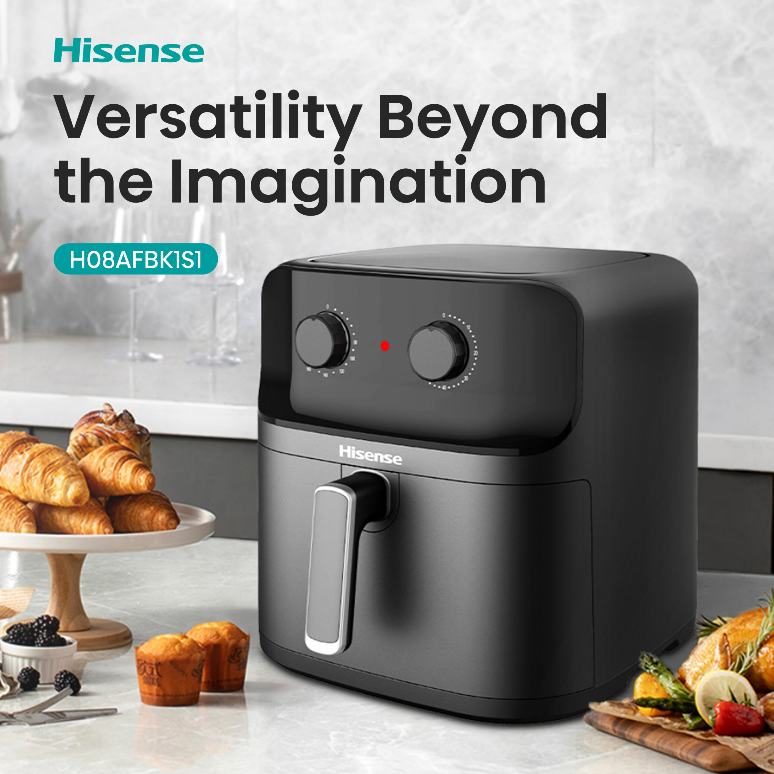 Hisense H08AFBK1S1 | 8L Manual Air Fryer - Image 6