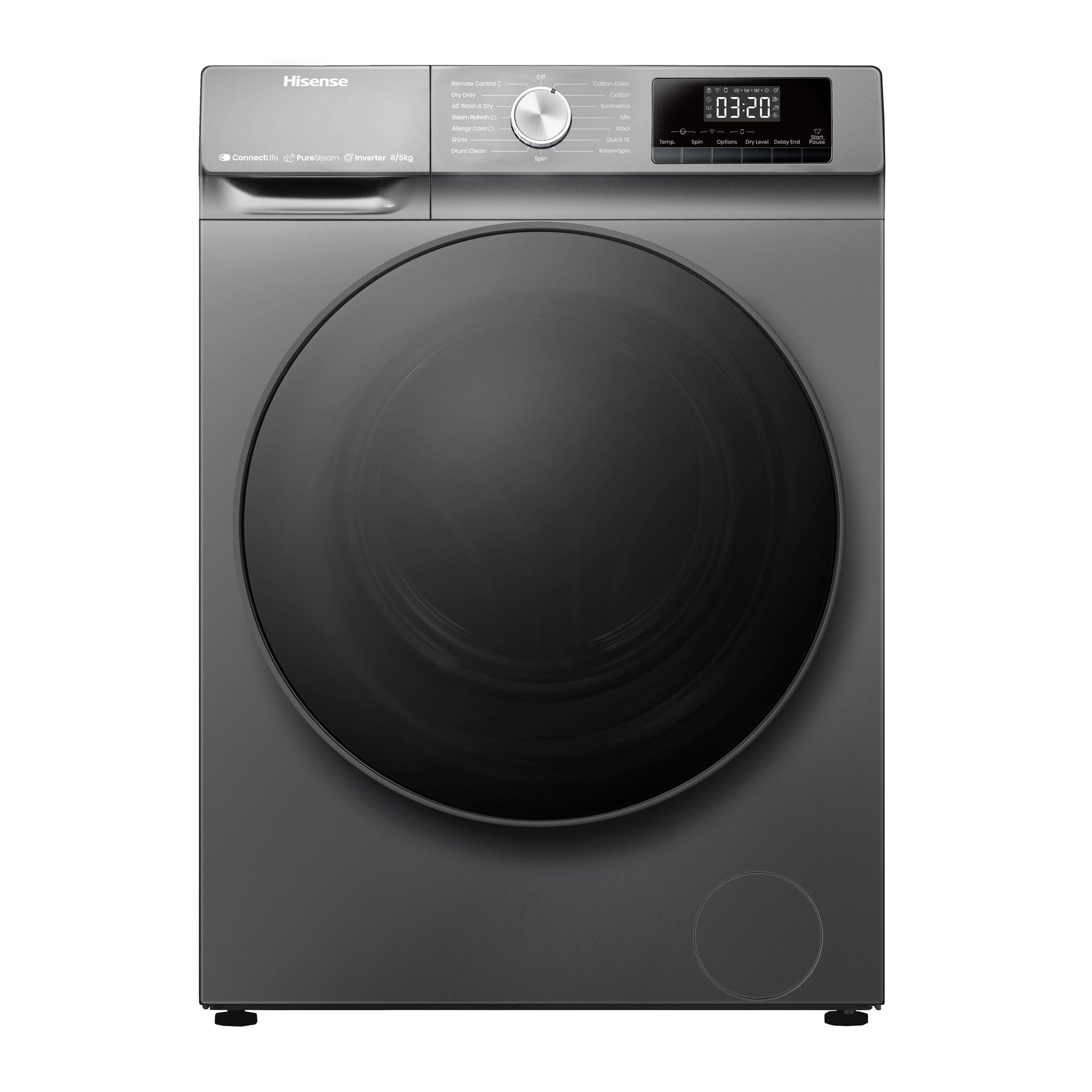 Hisense WD3Q8043BT | 2 in 1 Front Load Washer(8kg) & Dryer(5kg)